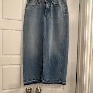 H&M Blue Denim Maxi Skirt